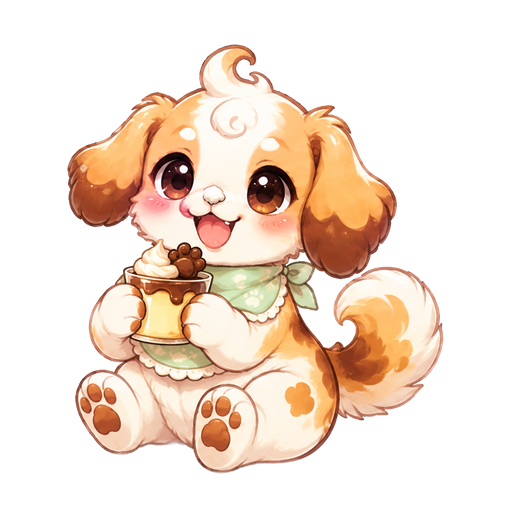 地盘里的布丁犬